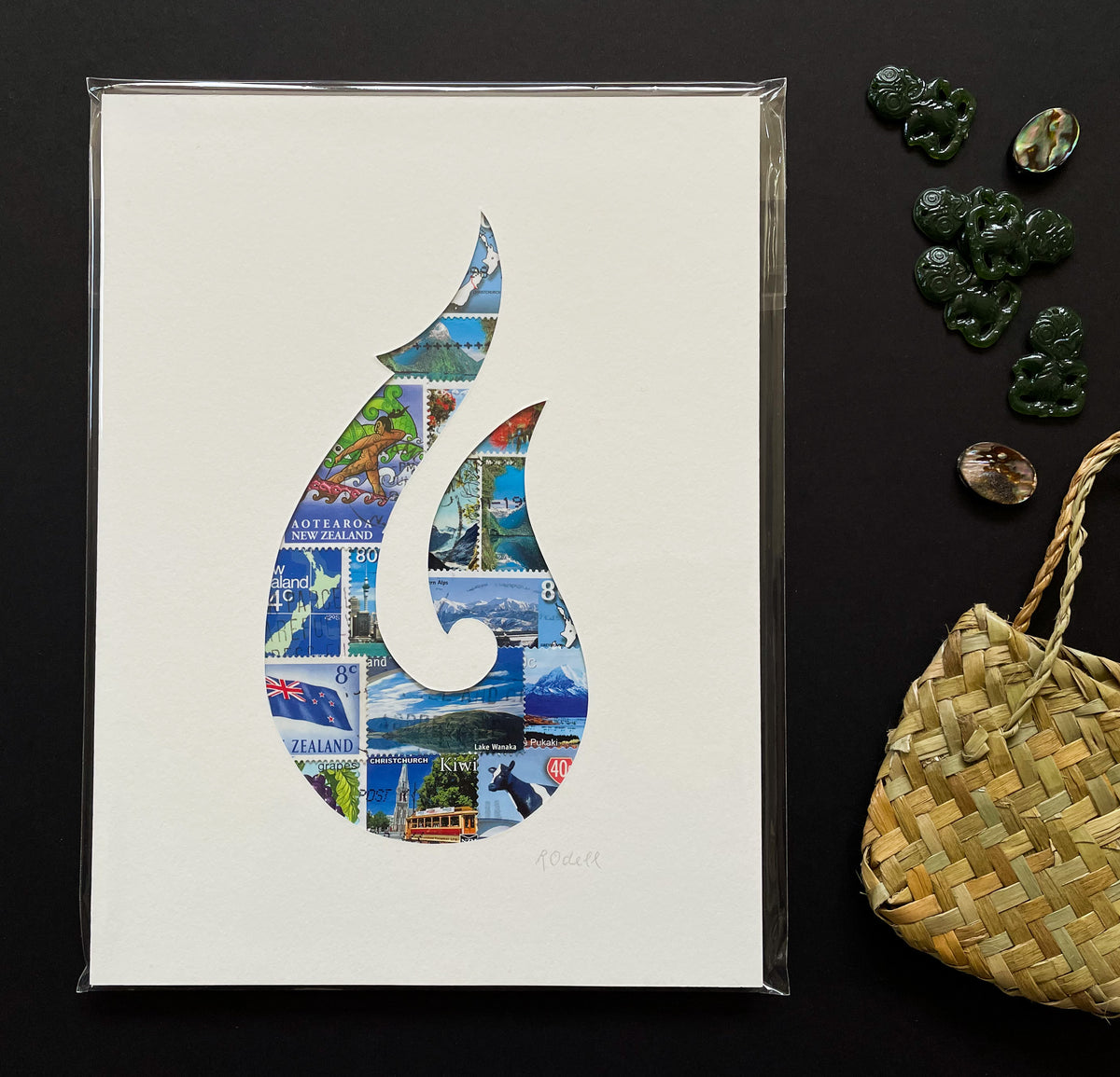 NZ Fish Hook, 6x8 inches