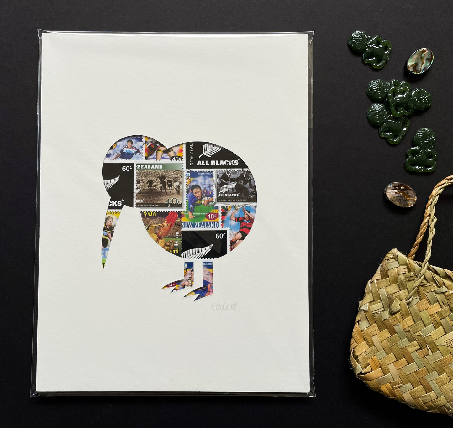 Rugby Kiwi, 6x8 inches
