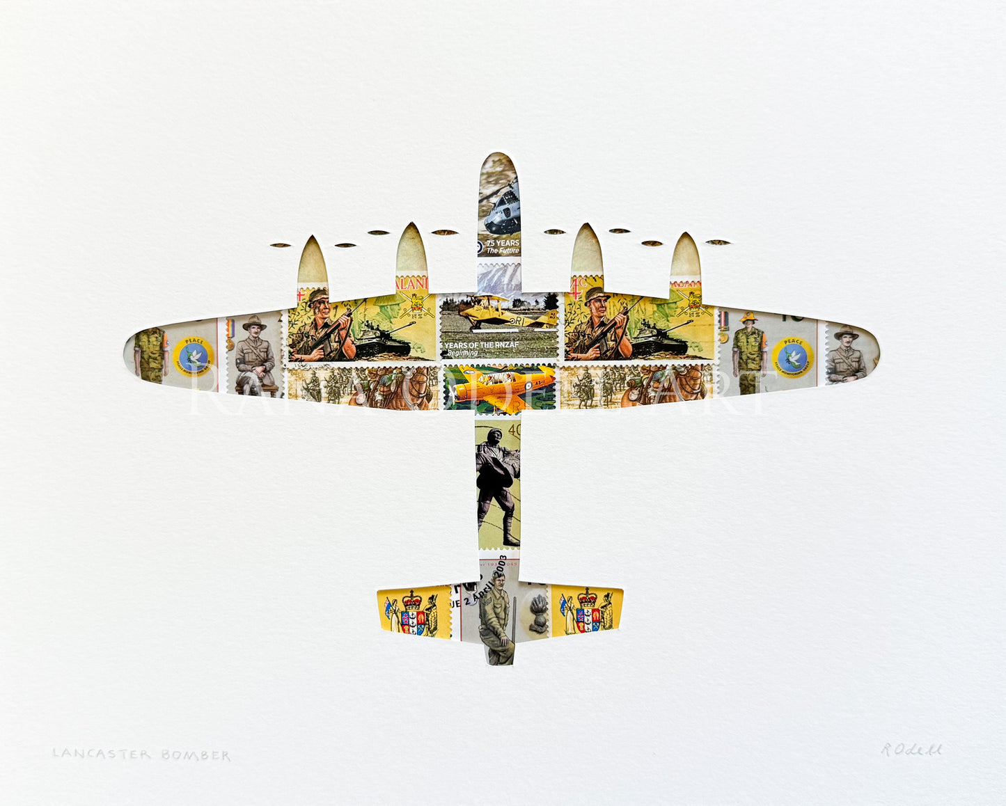 Lancaster Bomber, 8x10 inches