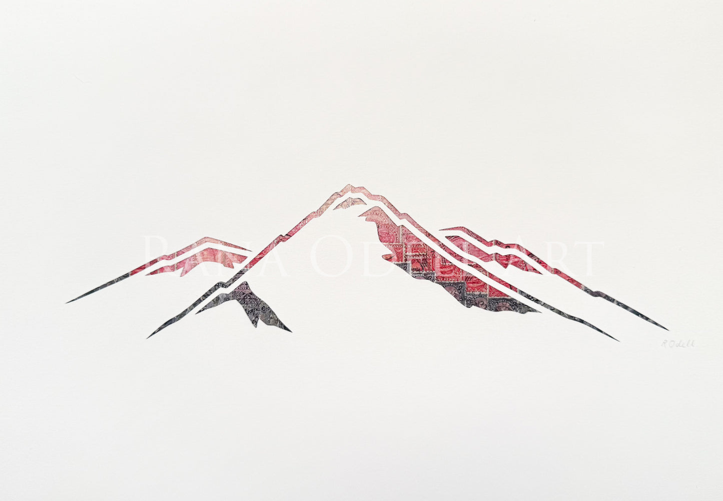 Mountain Range, A4 Print
