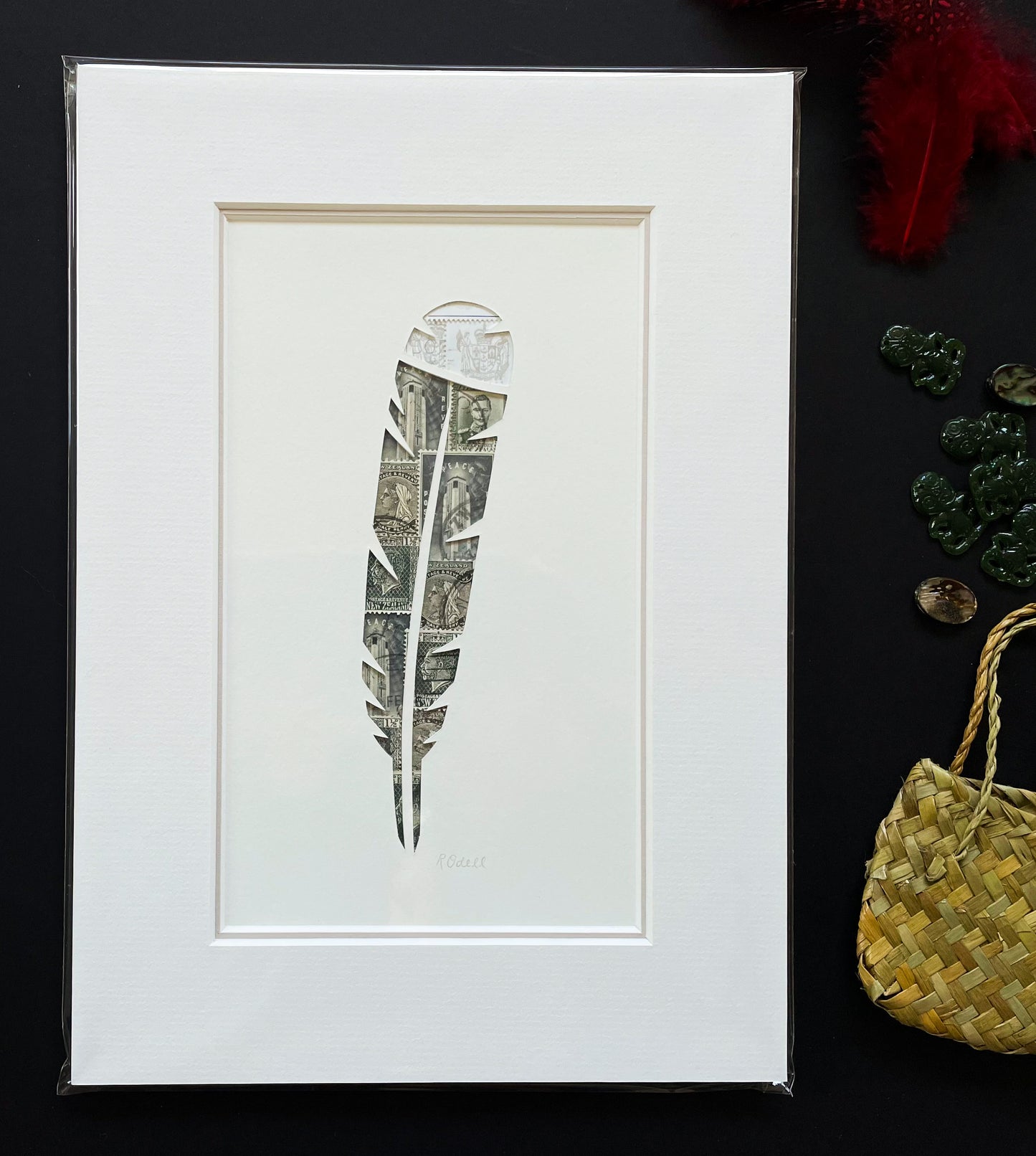 Huia Feather, A4