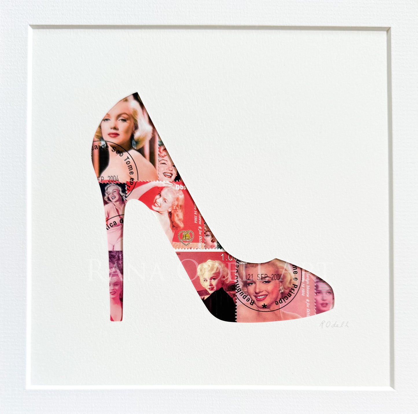 Marilyn High Heel - pink, 8x8 inches