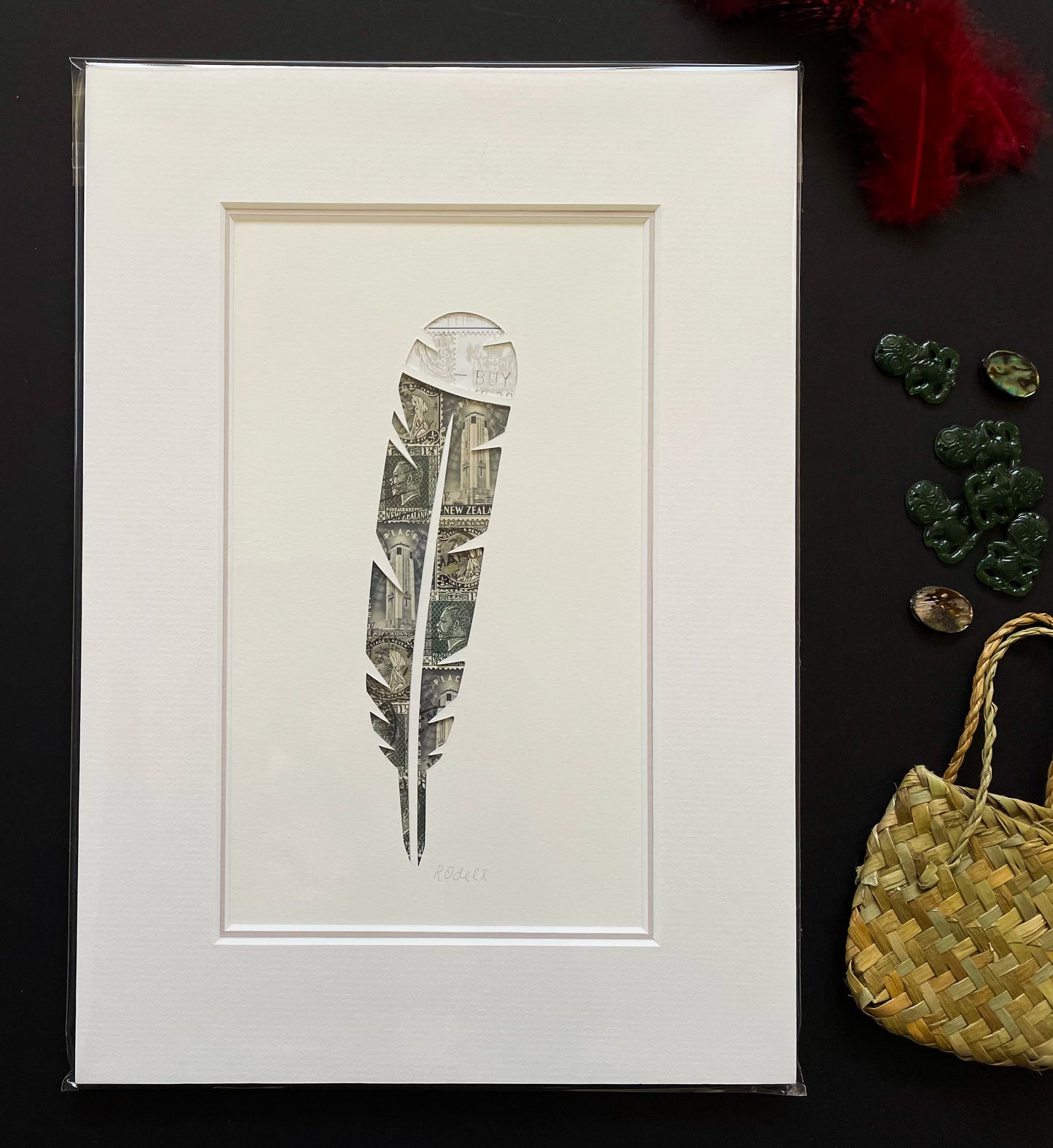 Huia Feather, A4
