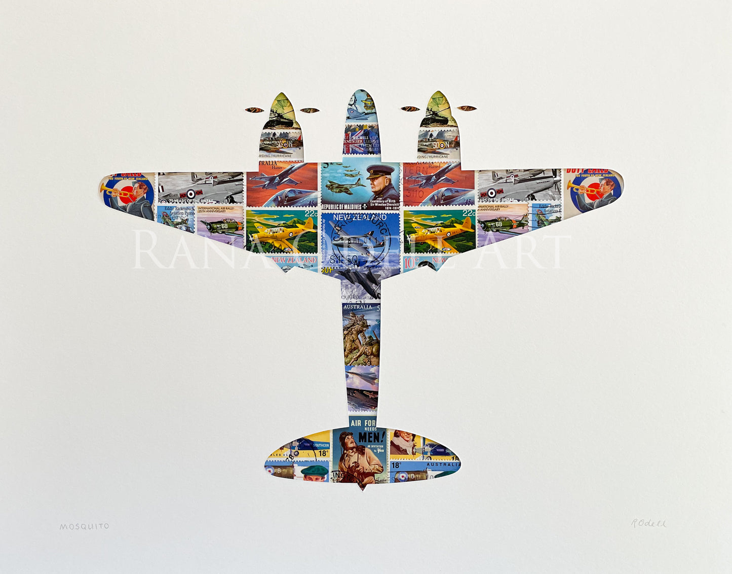 Mosquito plane, 11x14 inches