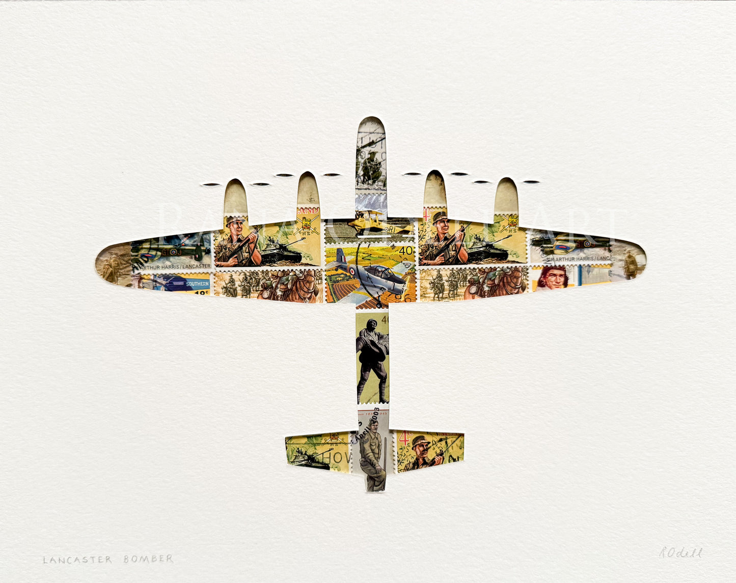 Lancaster Bomber, 8x10 inches