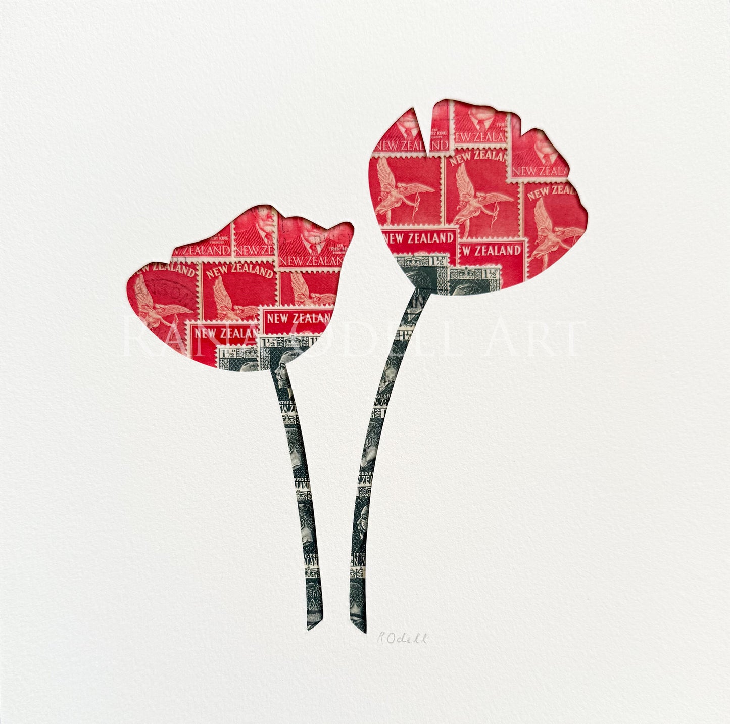 Poppies, 8x8 inches