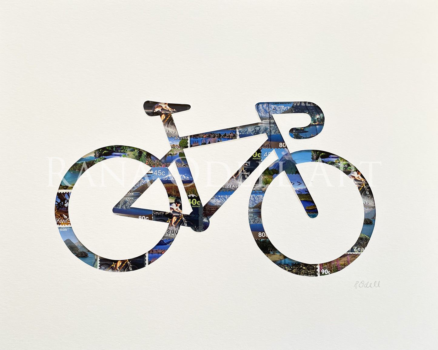 Bicycle - NZ themes, 8x10 inches