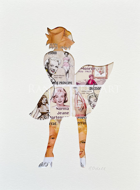 Marilyn - white, 6x8 inches