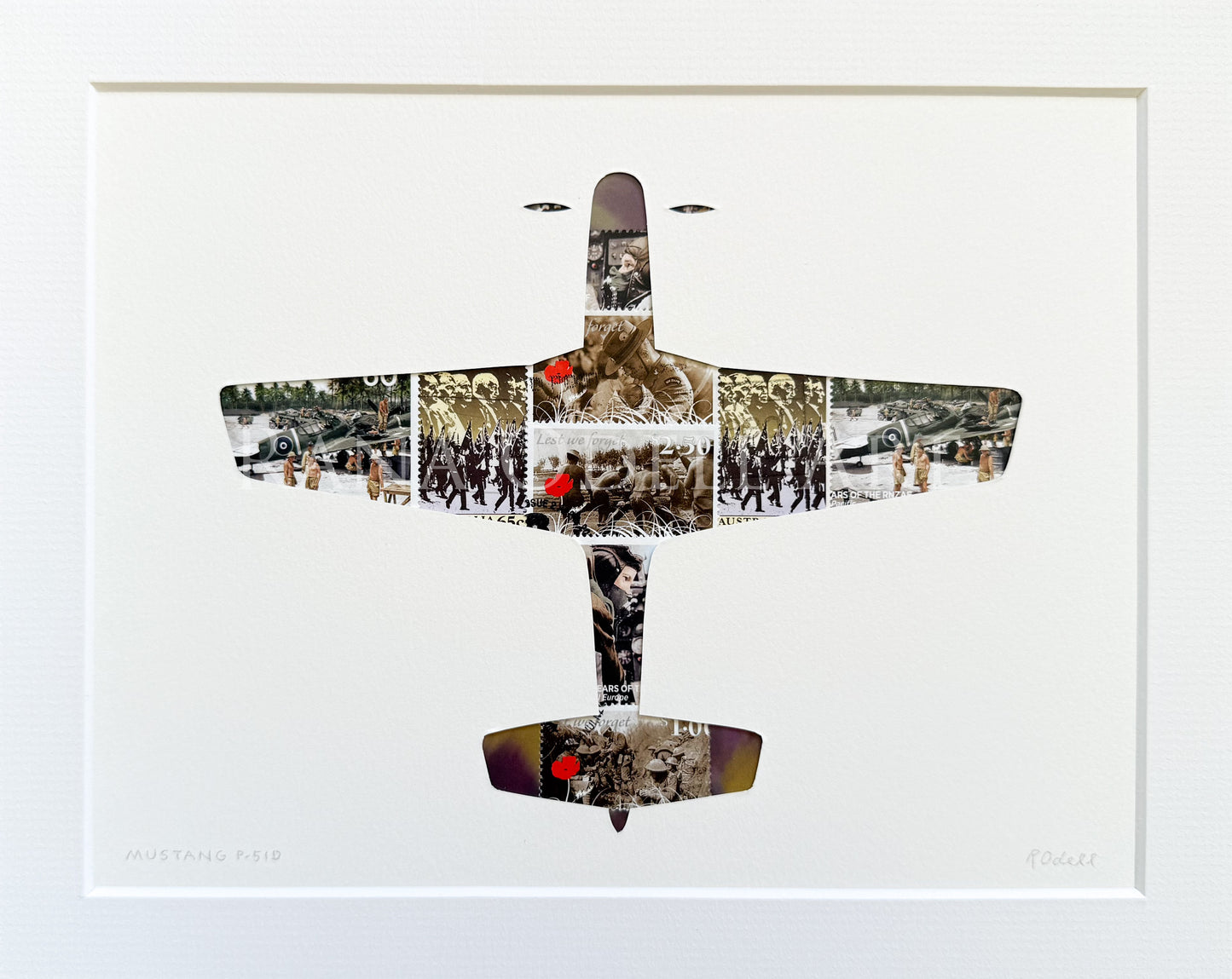 Mustang P-51D, 8x10 inches