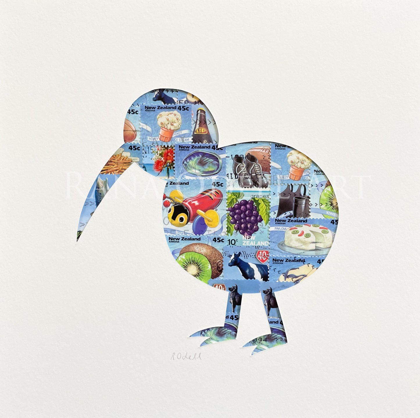 Kiwi-ana, 8x8 inches