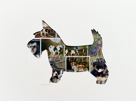Scottie Dog - black, 6x8 inches