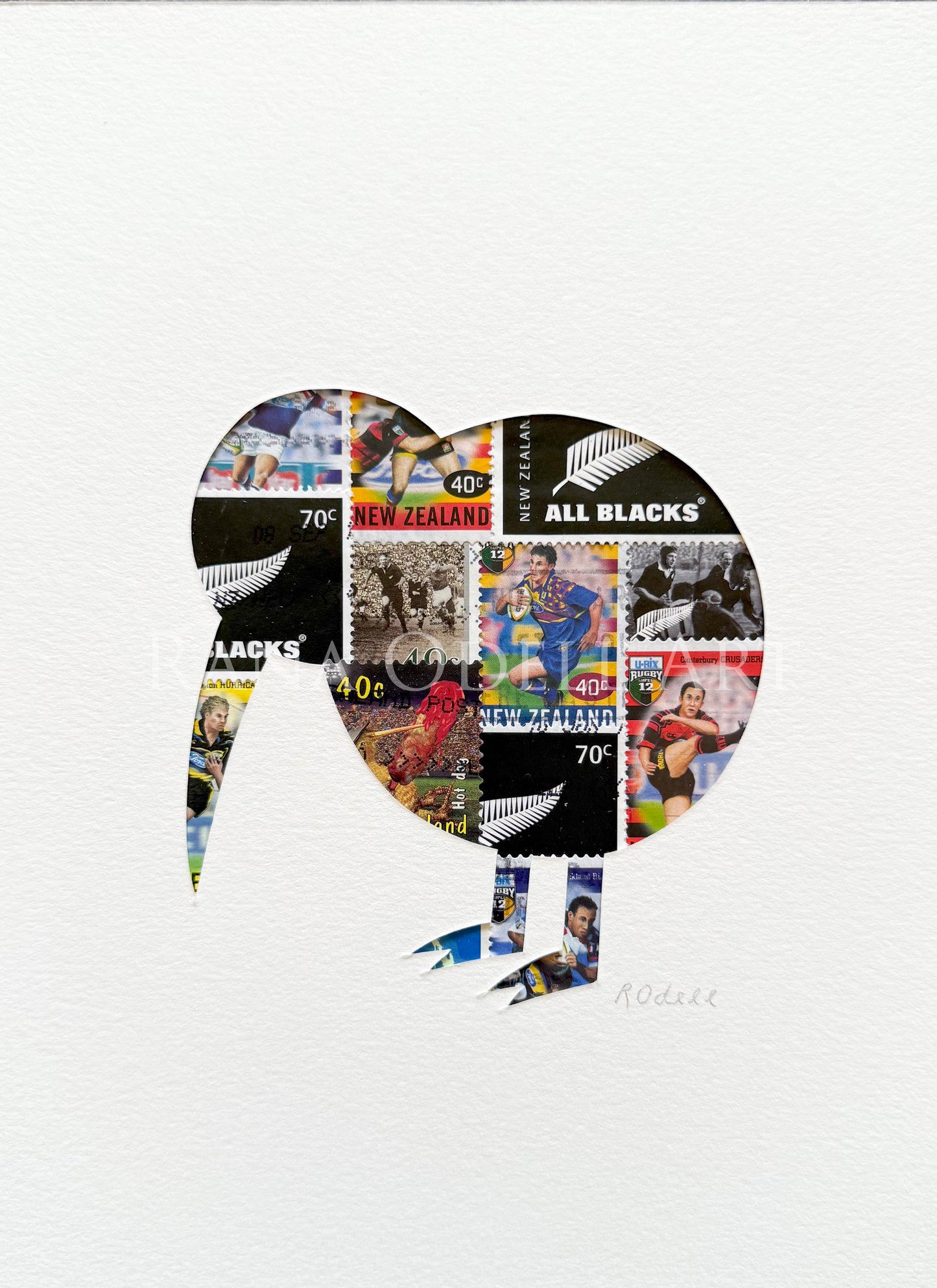 Rugby Kiwi, 6x8 inches