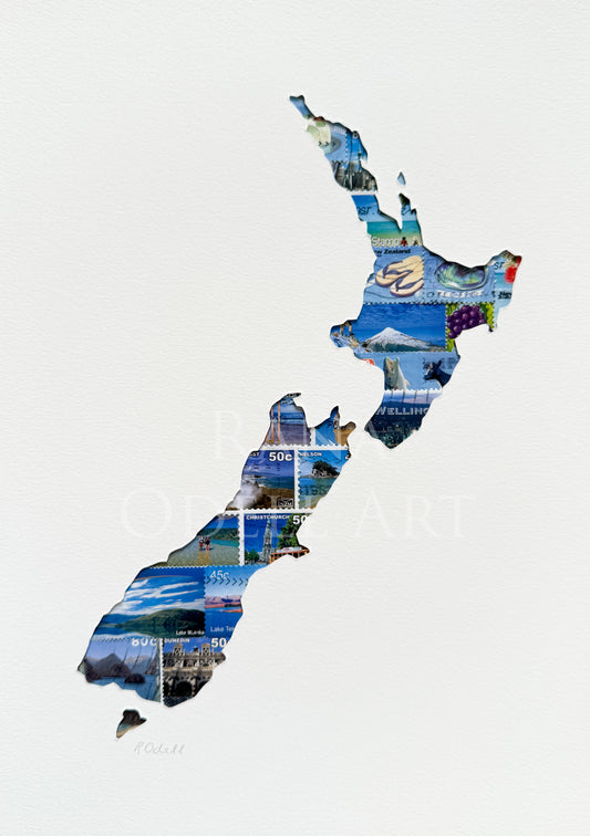 NZ Map, A4