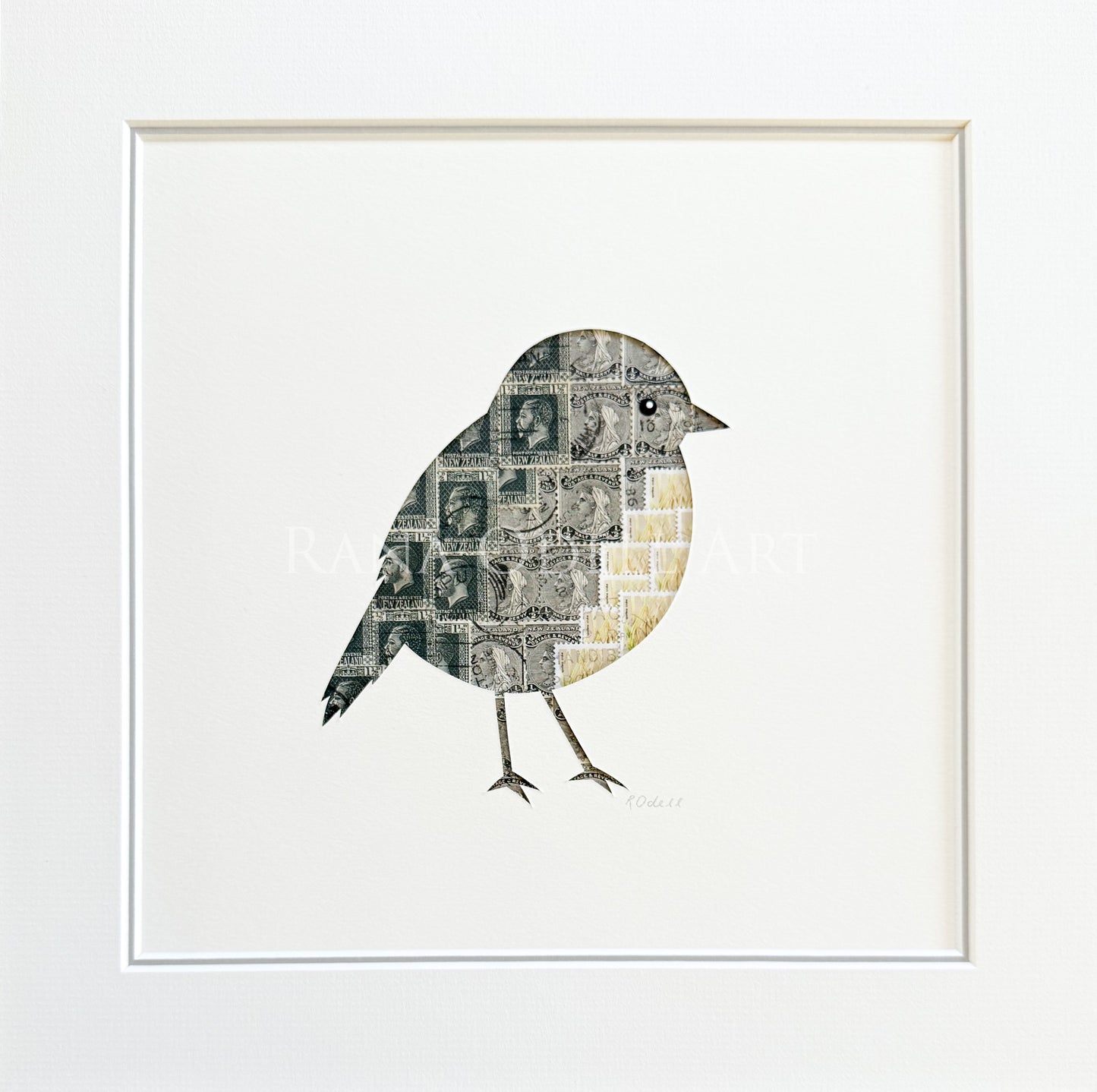 Kakaruwai (South Island Robin), 30x30cm