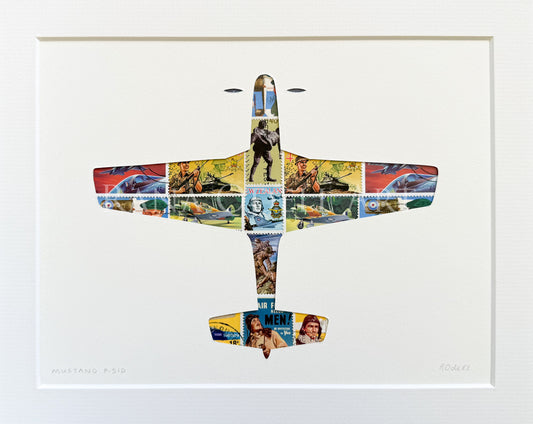 Mustang P-51D, 8x10 inches