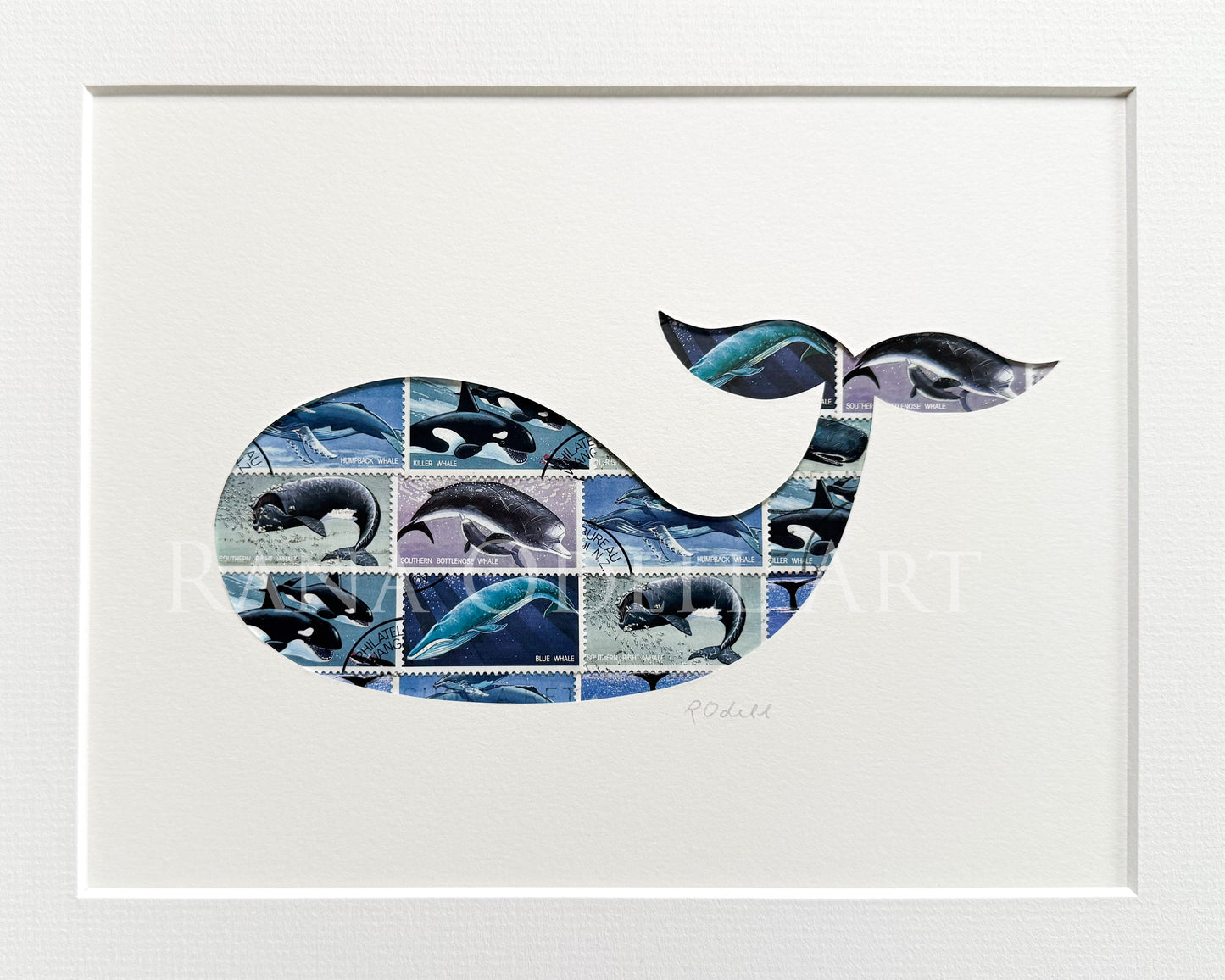 Whale, 8x10 inches