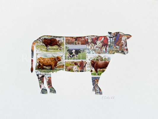 Cow, 6x8 inches