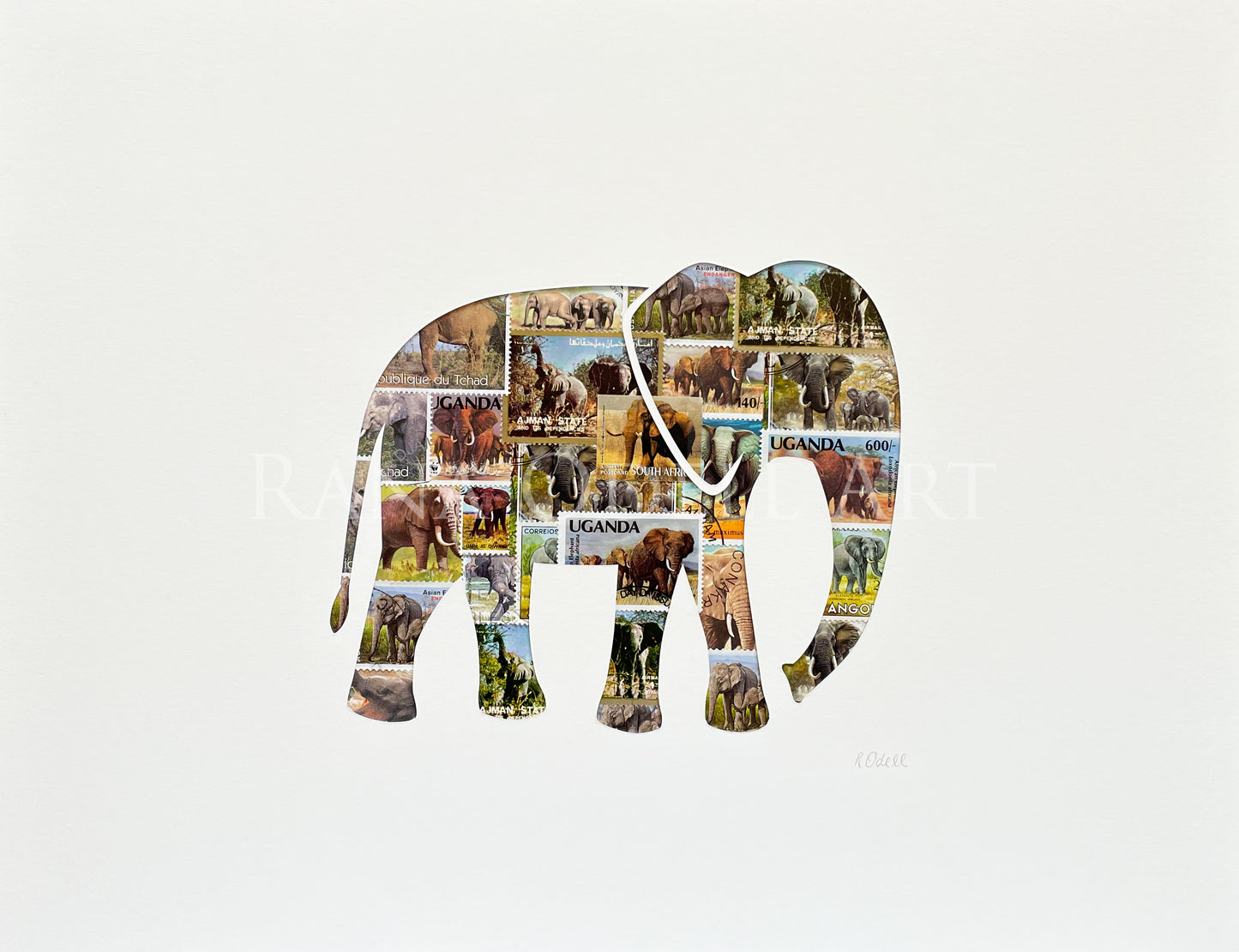 Elephant, 11x14 inches