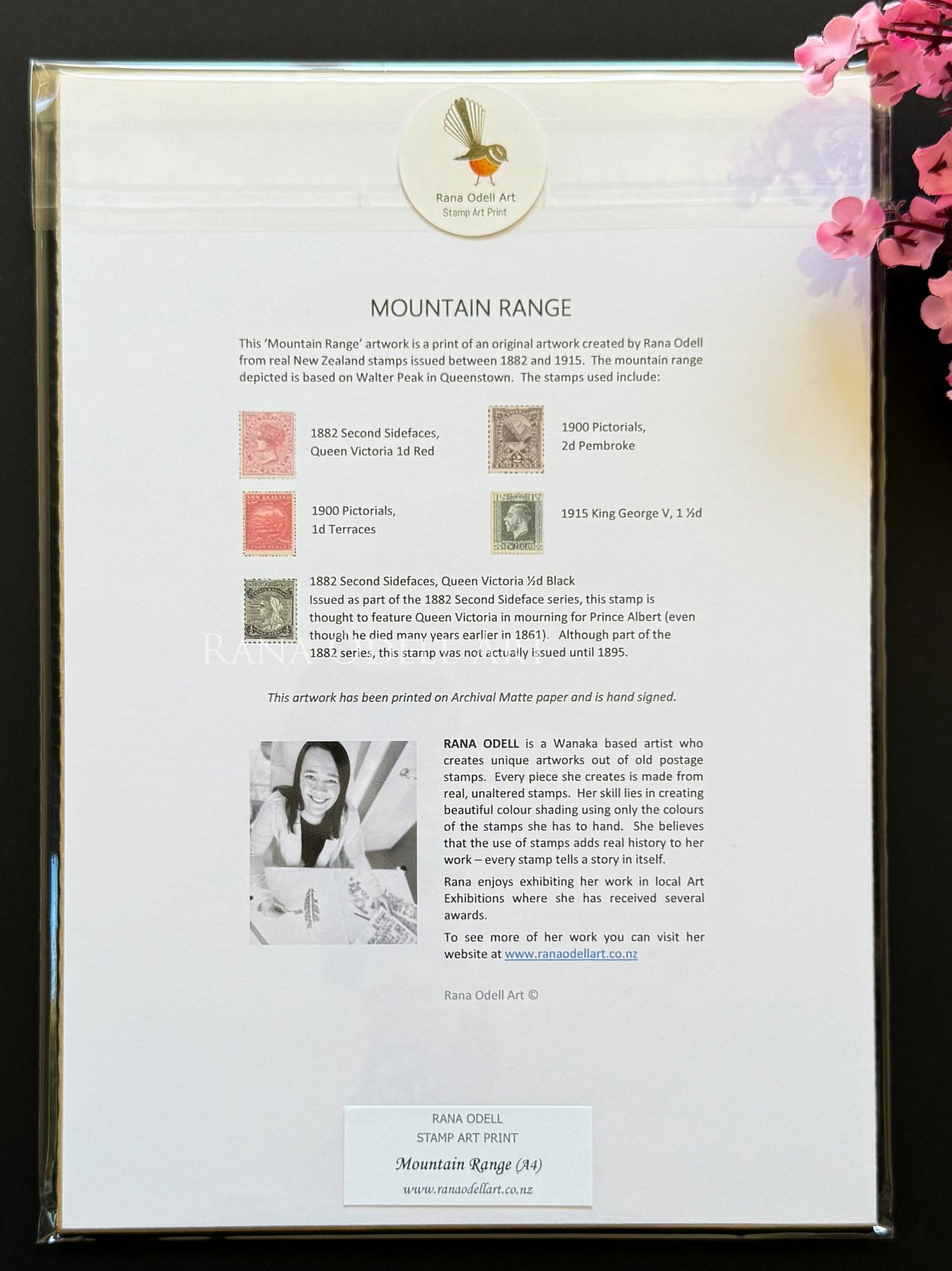 Mountain Range, A4 Print