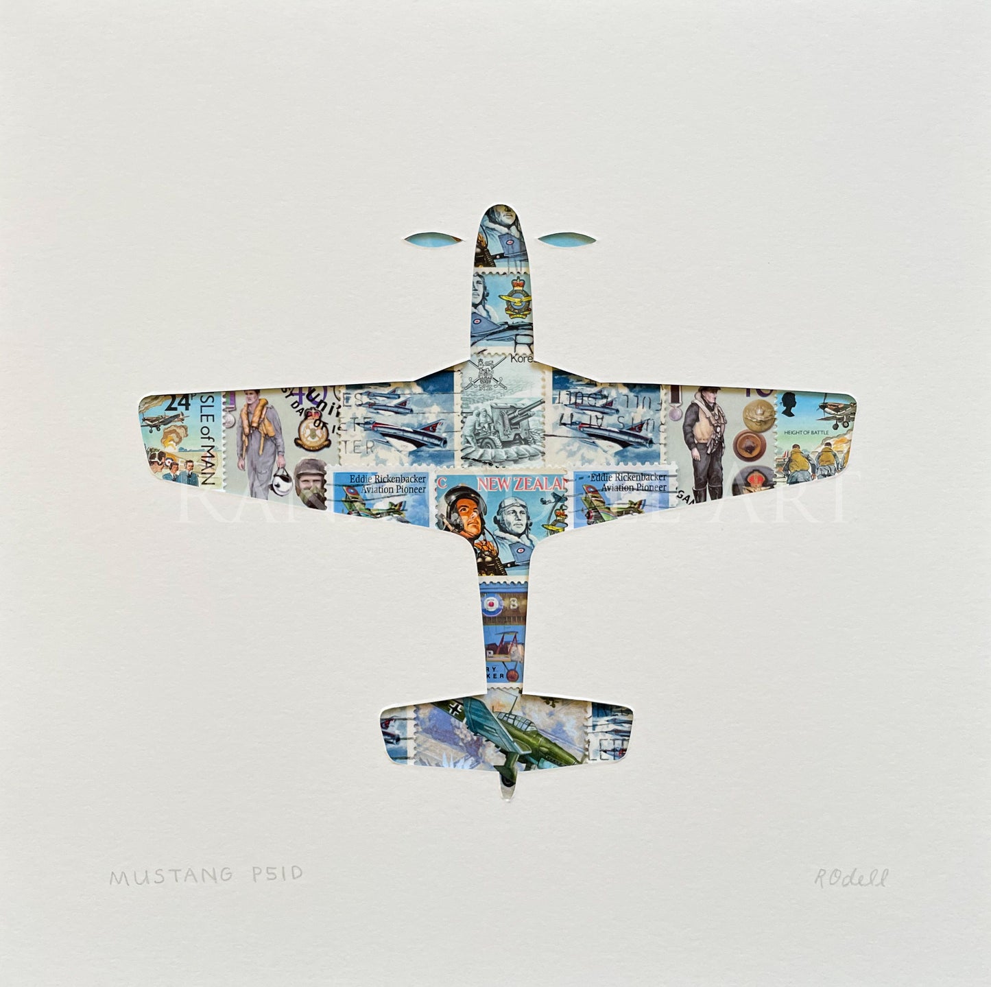 Mustang P-51D, 20x20cm