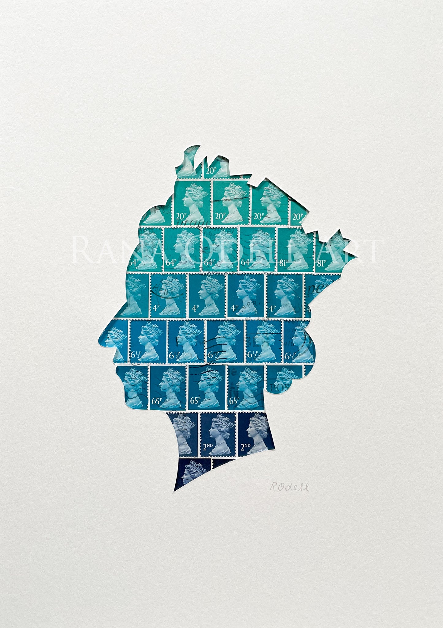 QEII - teal, A4
