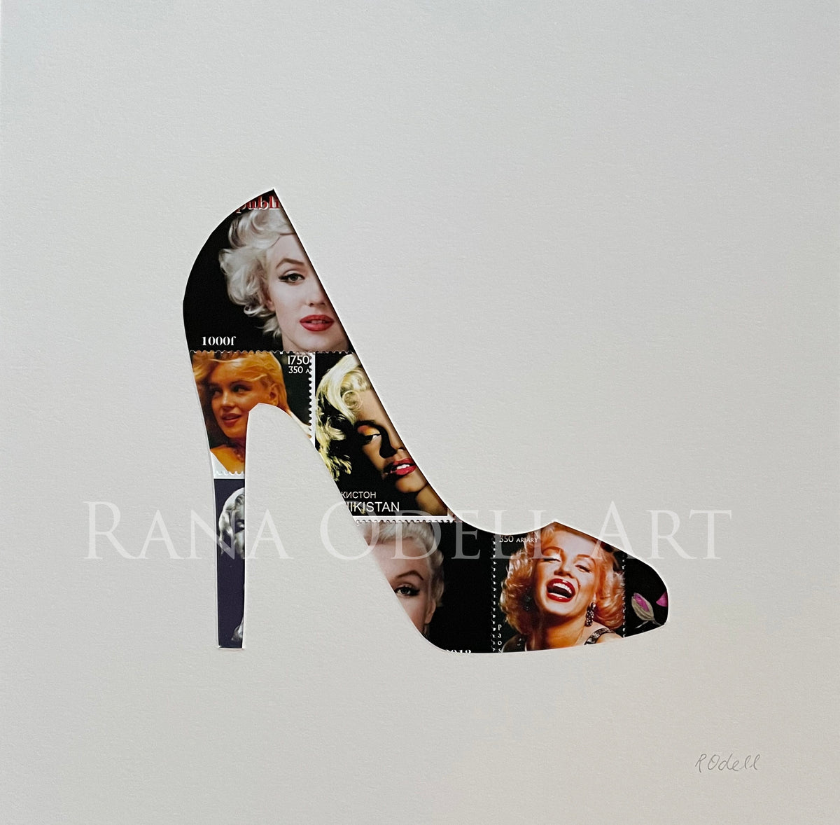 Marilyn High Heel - black, 8x8 inches