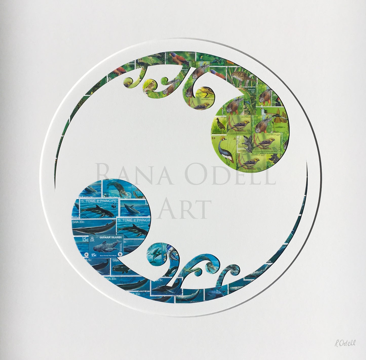 Double Koru, 50x50cm