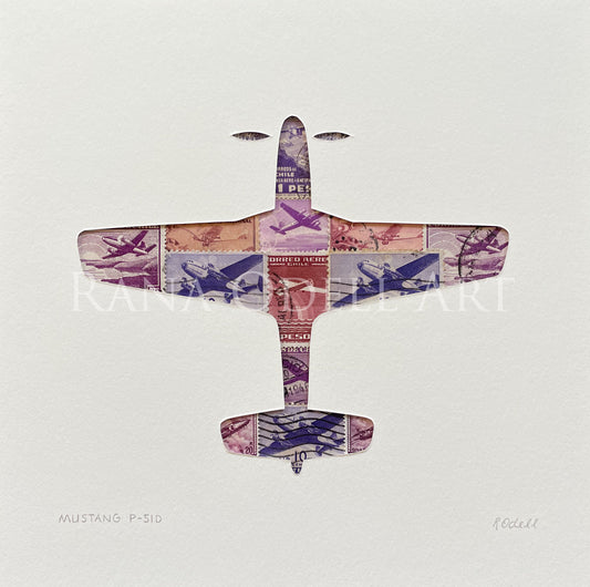 Mustang P-51D, 8x8 inches