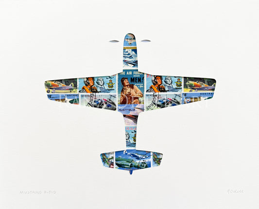 Mustang P-51D, 8x10 inches