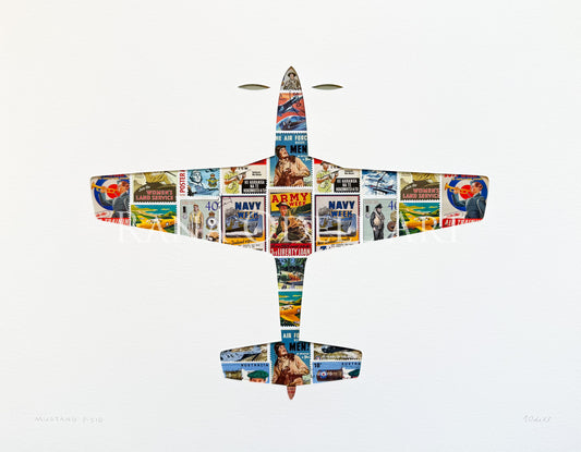 Mustang P-51D, 11x14 inches