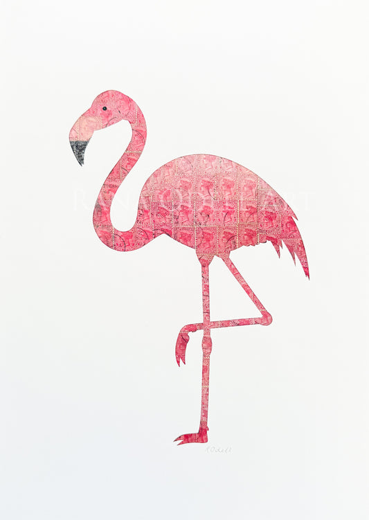 Flamingo, A4 Print