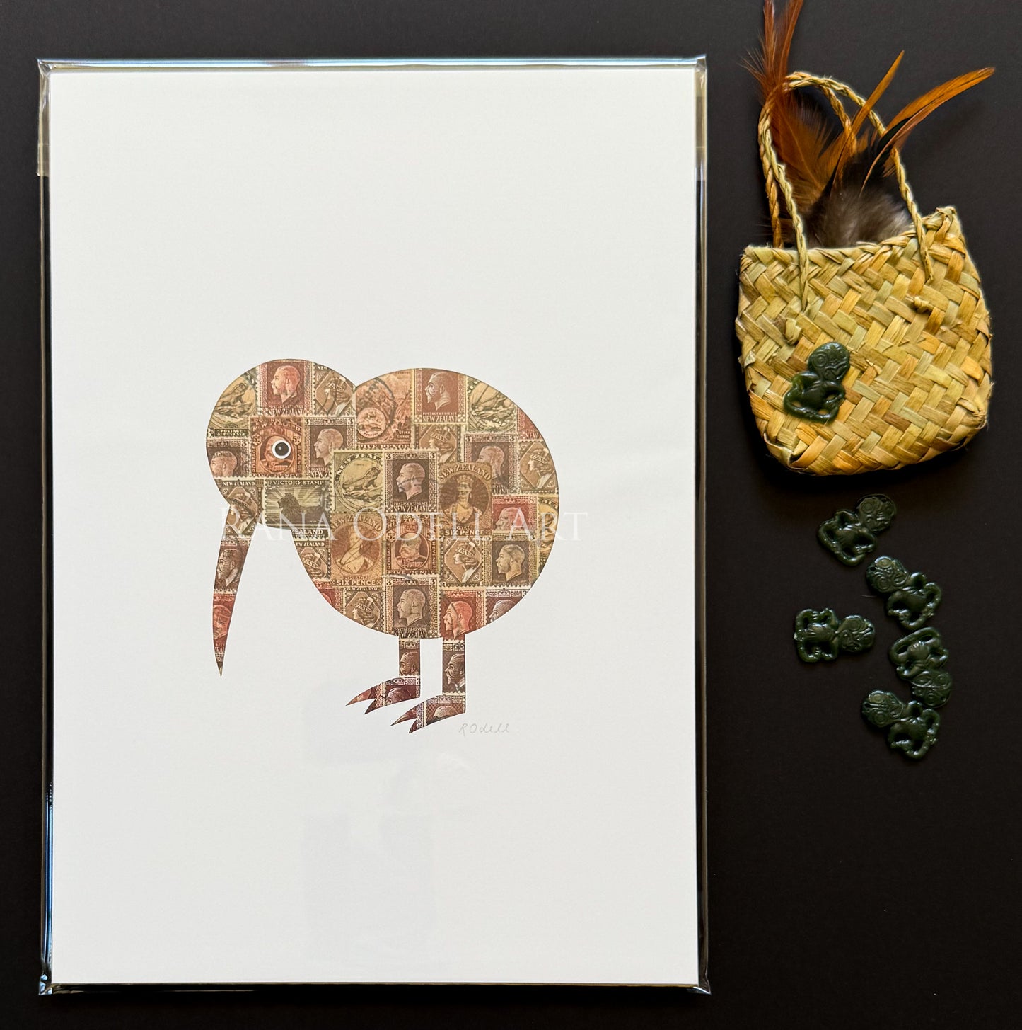 Brown Kiwi, A4 Print