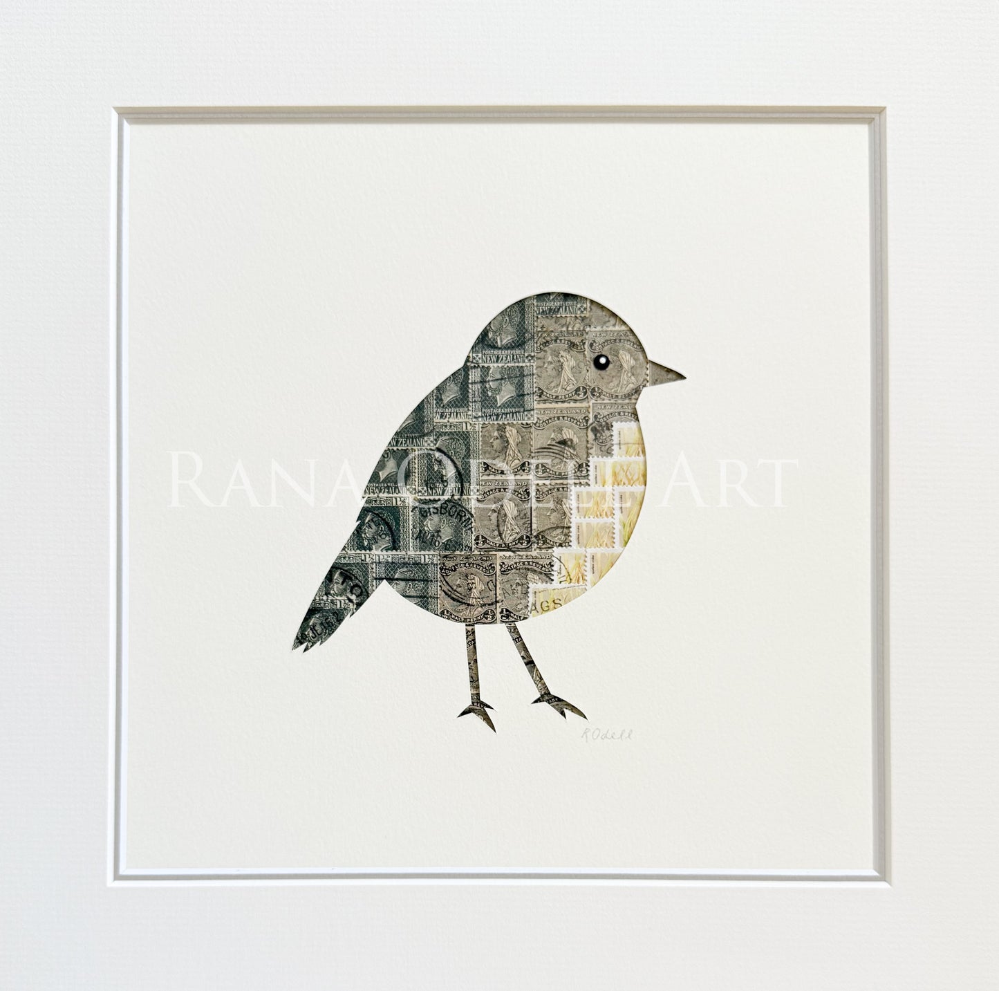 Kakaruwai (South Island Robin), 30x30cm