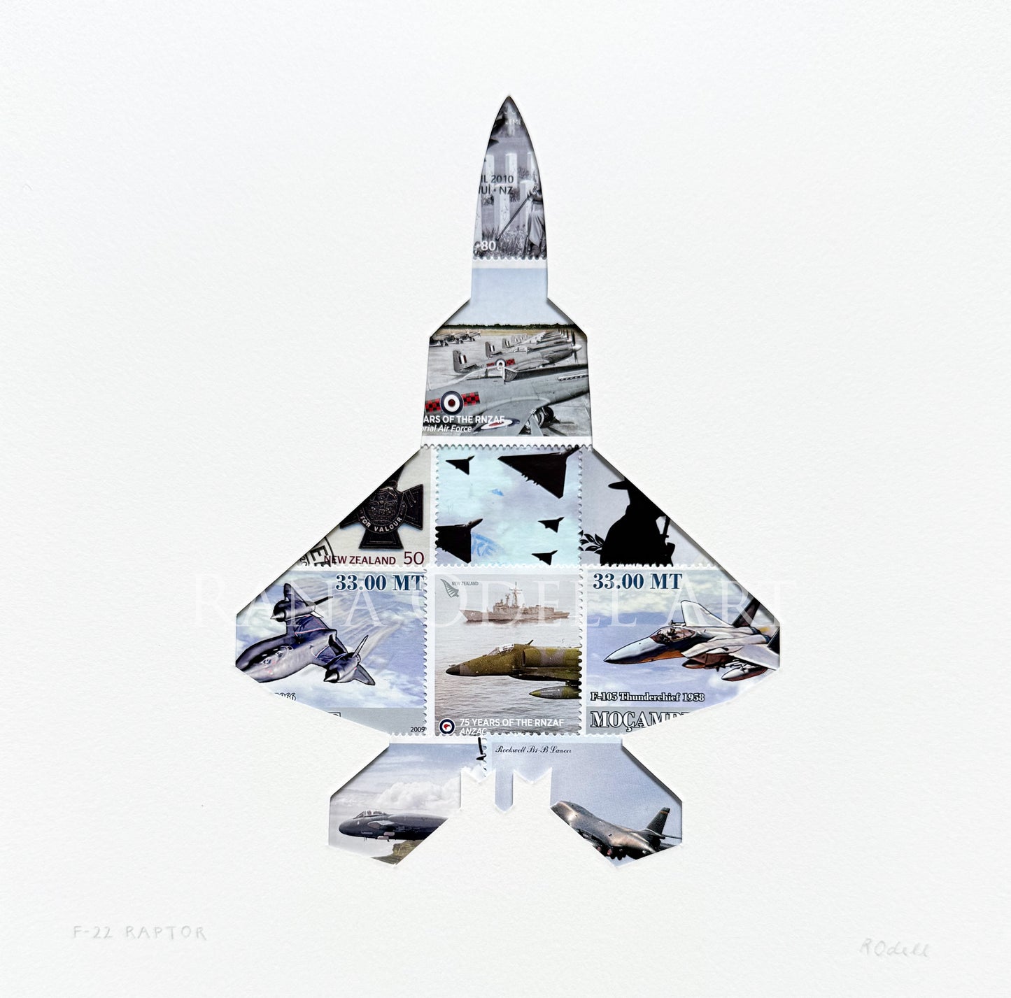 F-22 Raptor, 8x8 inches