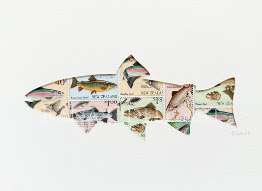 Trout, 6x8 inches