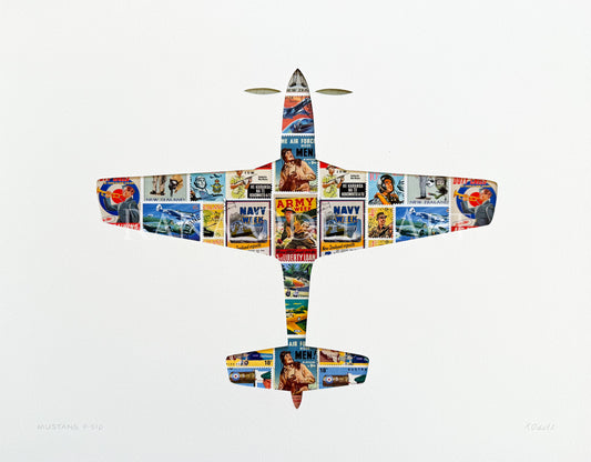 Mustang P-51D, 11x14 inches