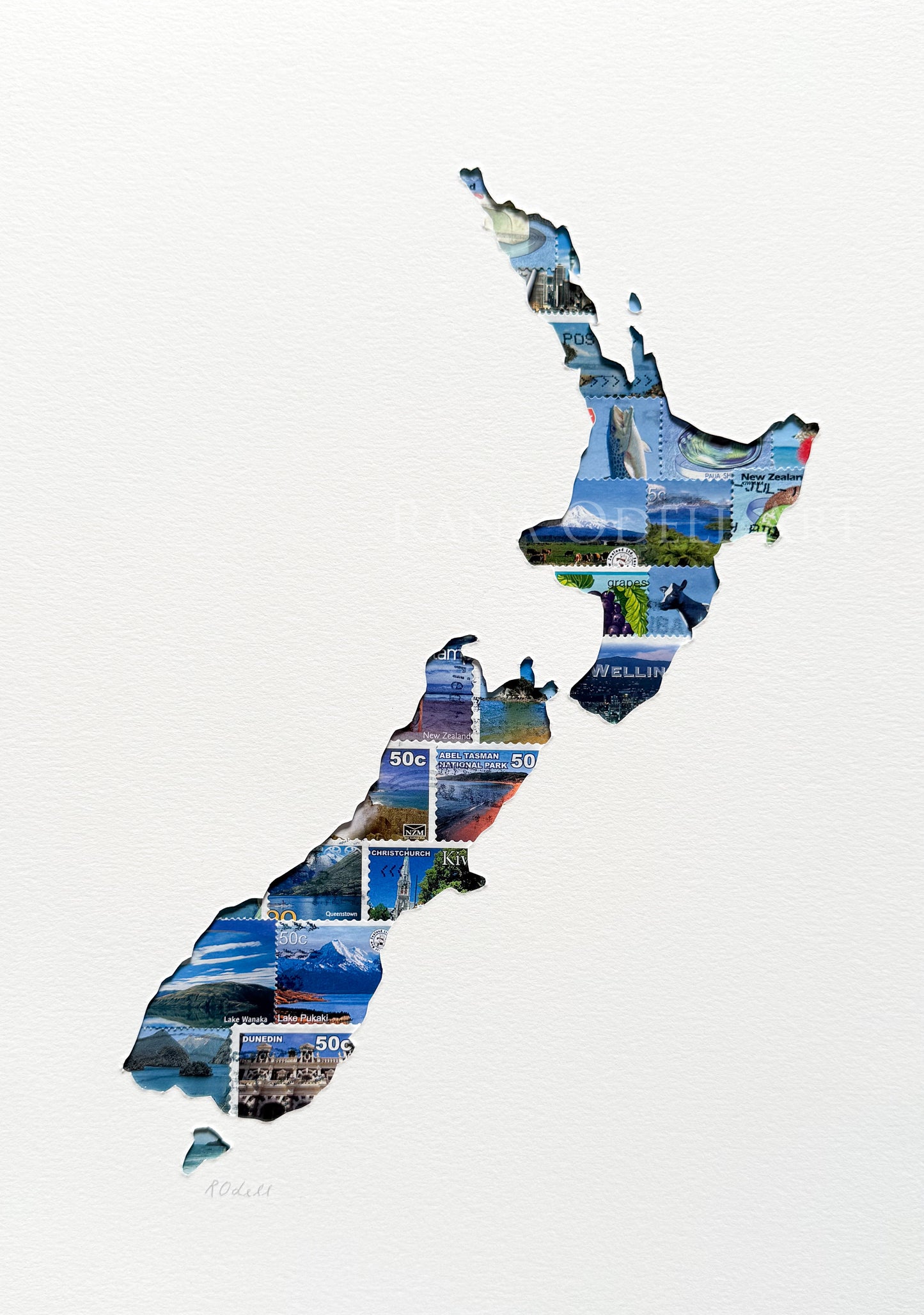 NZ Map, A4