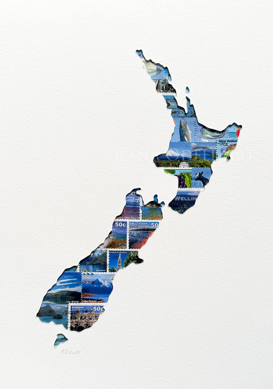 NZ Map, A4