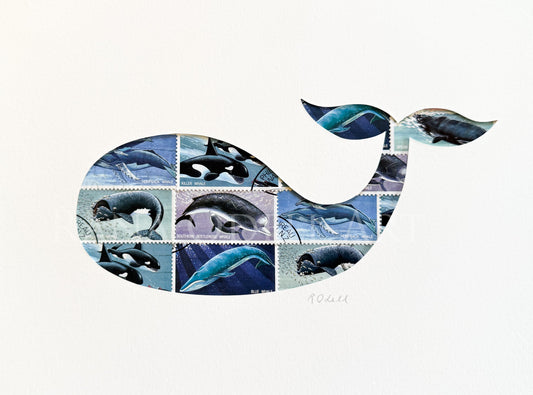 Whale, 6x8 inches