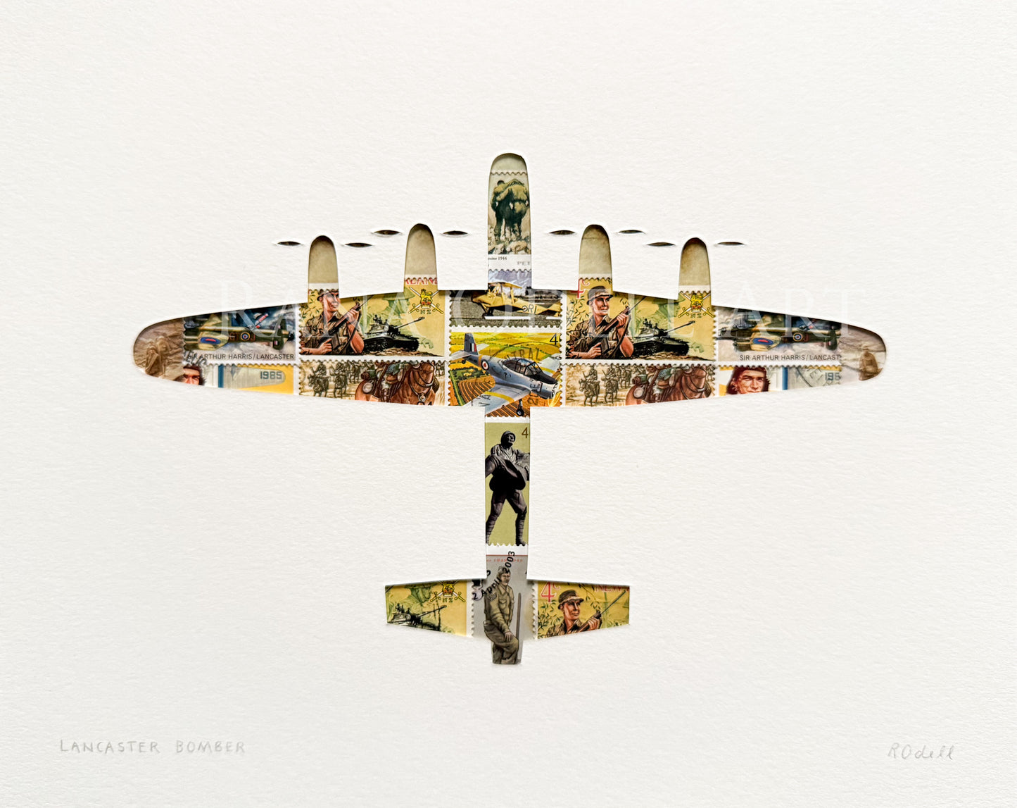 Lancaster Bomber, 8x10 inches