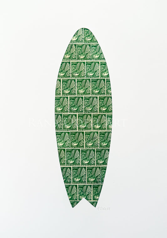 Surfboard, A4 Print